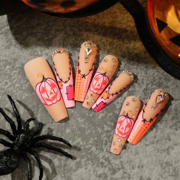 Artificial Nail Art with Halloween Design Bowlift