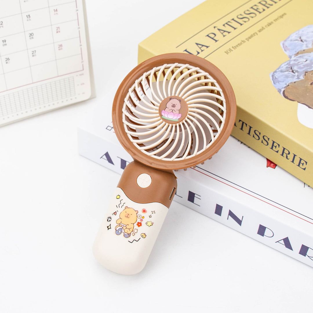 Ladies Portable Hand Fan with Cute Design Bowlift