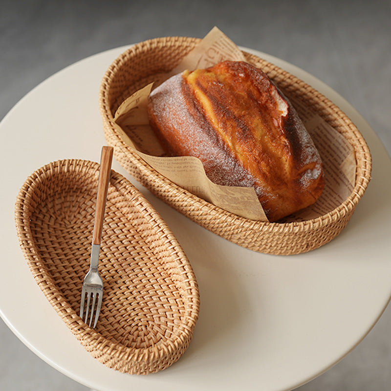 Oval Natur Basket made of Rattan Bowlift