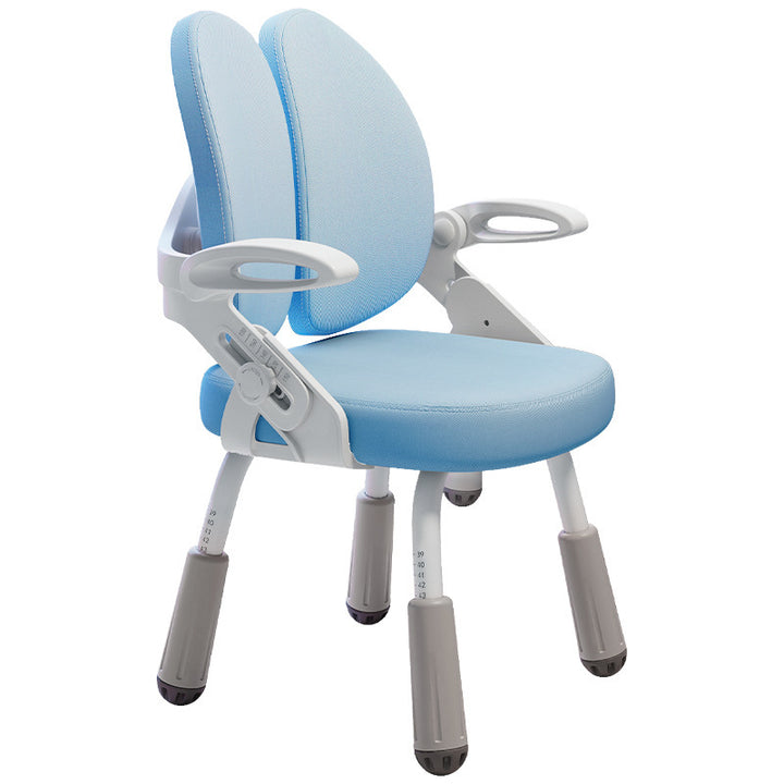 Ergonomic children's chair with adjustable seat height and double backrest Bowlift