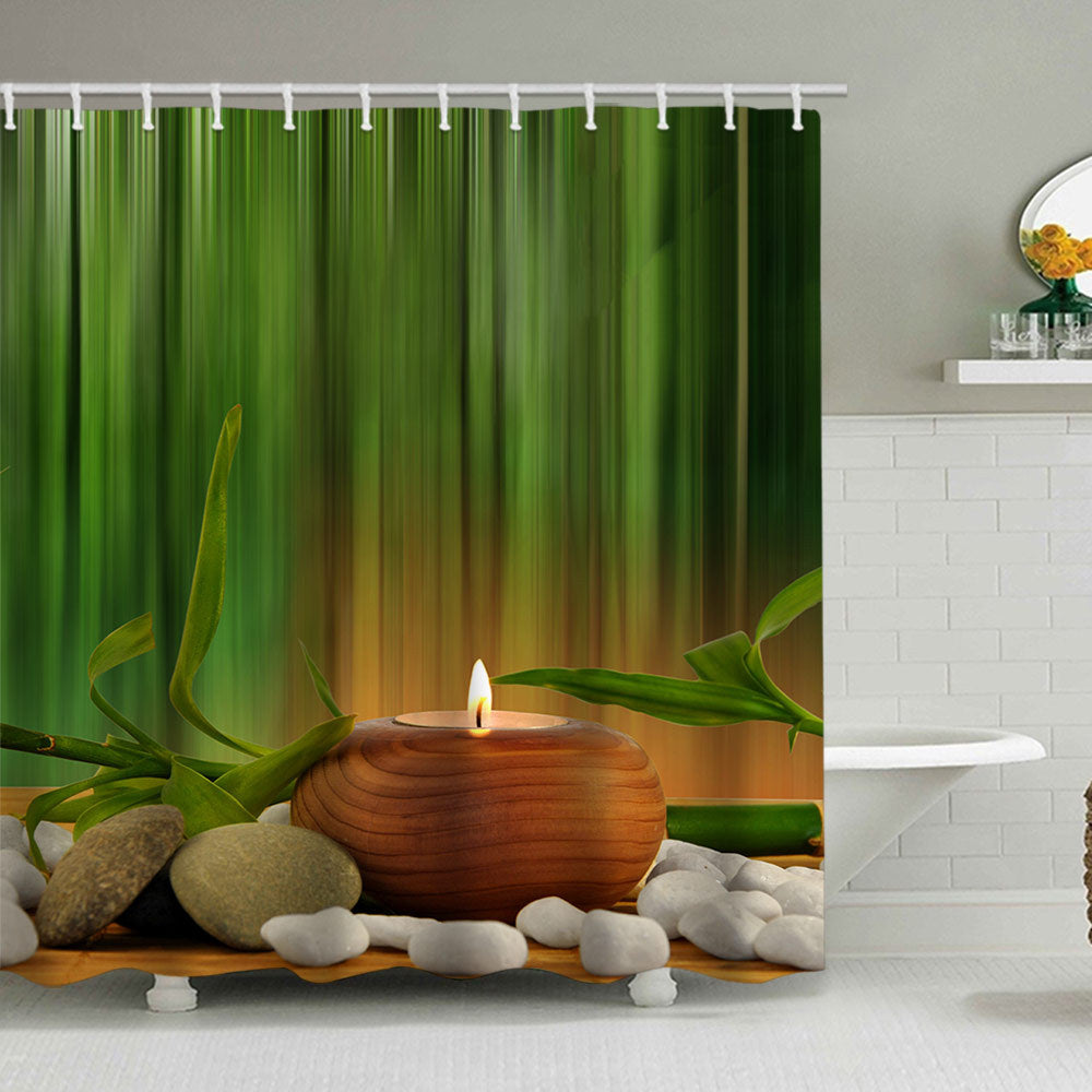 Tranquil Zen Nature Shower Curtain Bowlift