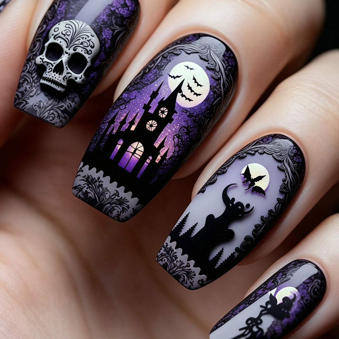 Creative Halloween Style Artificial Nails Bowlift