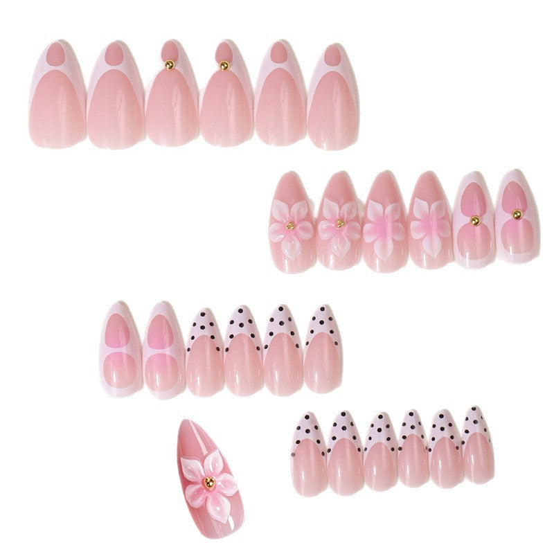 Artistic Floral Design Nail Tip Set Bowlift