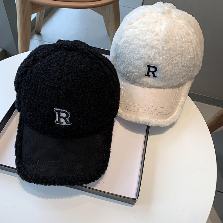 Women's Fuzzy Plush Baseball Cap Bowlift