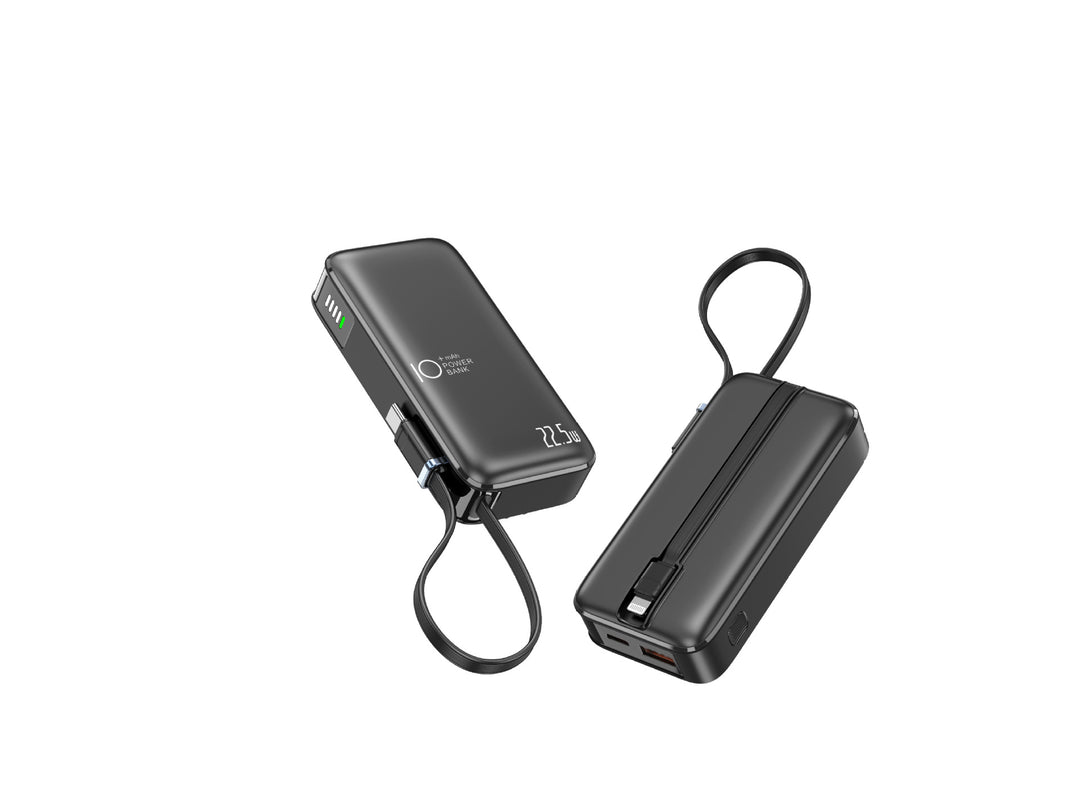 Portable power bank with fast USB-C charging function and integrated LED display Bowlift