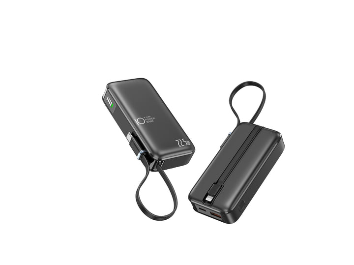 Portable power bank with fast USB-C charging function and integrated LED display Bowlift