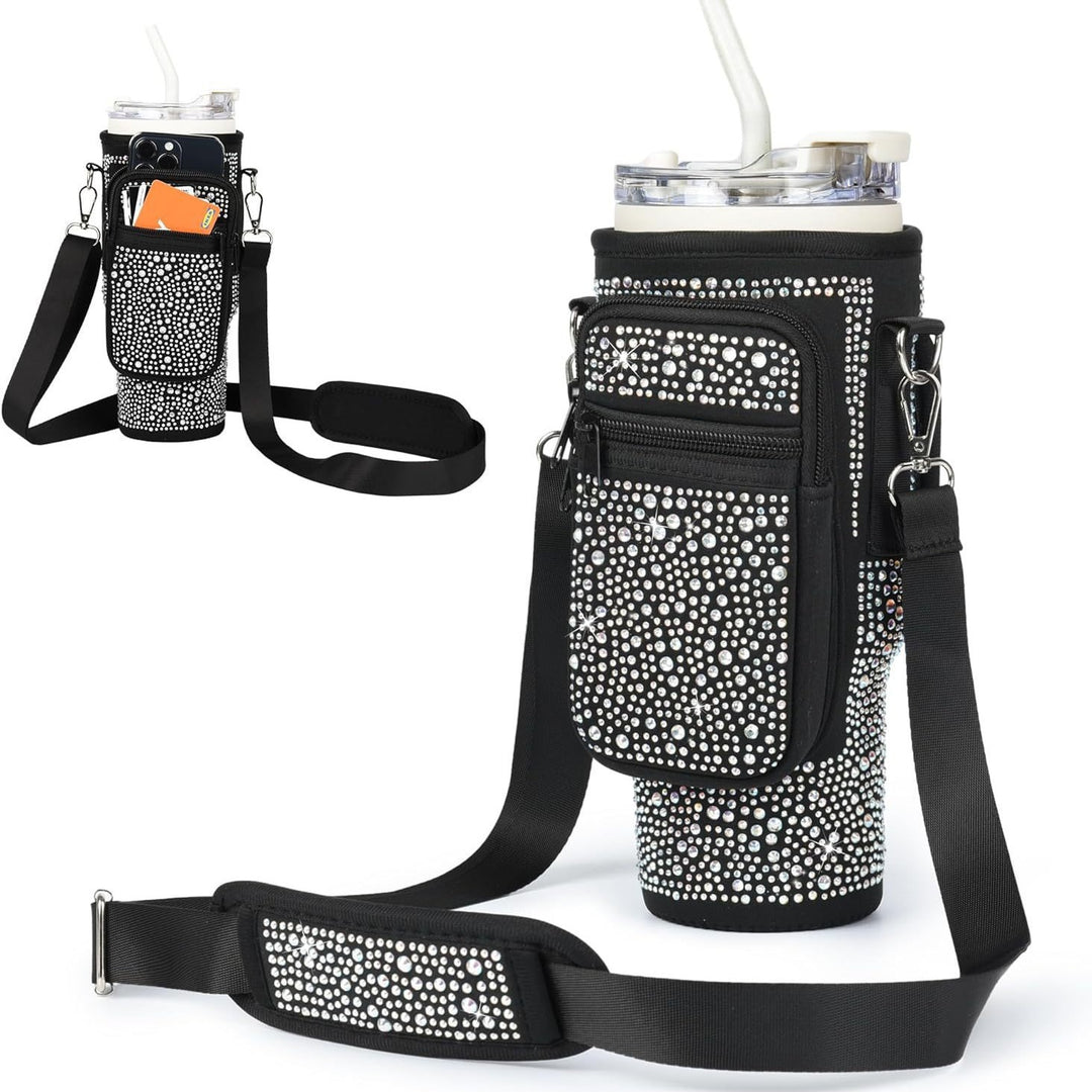 Ladies Glittering Drink Container Bag with Versatile Functionality Bowlift