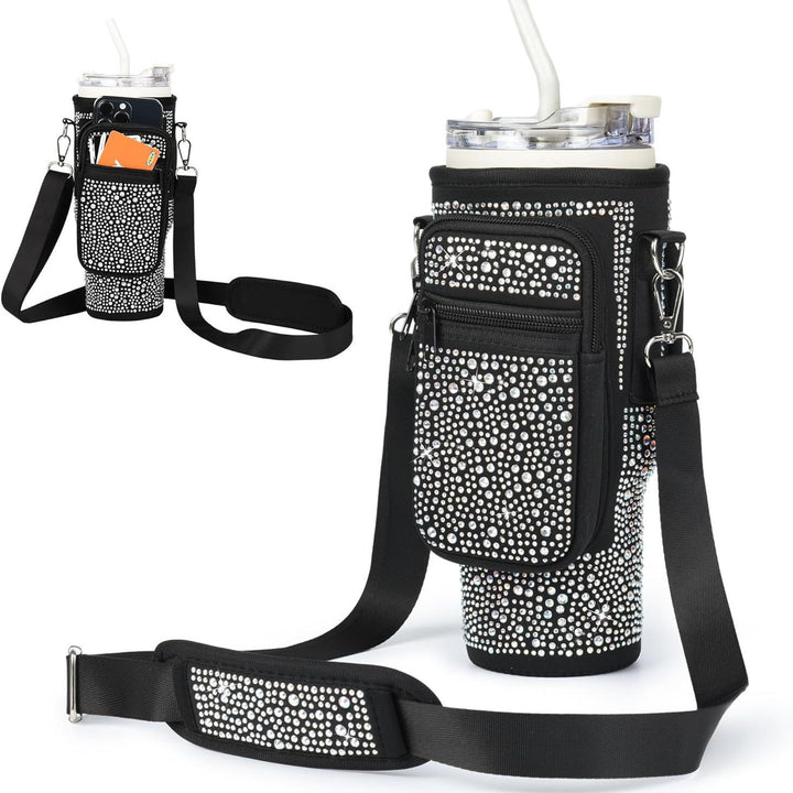 Ladies Glittering Drink Container Bag with Versatile Functionality Bowlift