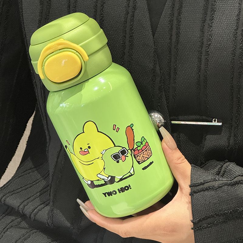 Women's Stainless Steel Water Bottle with Funny Cartoon Design Bowlift