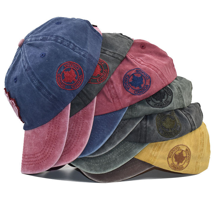 Women's Distressed Canvas Baseball Cap Bowlift