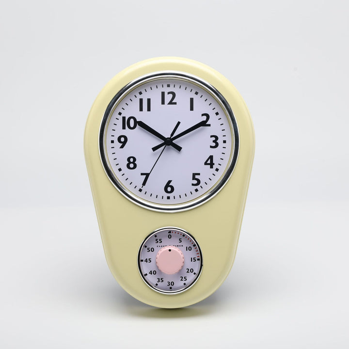 Vintage Wall Clock with Integrated Stopwatch Bowlift
