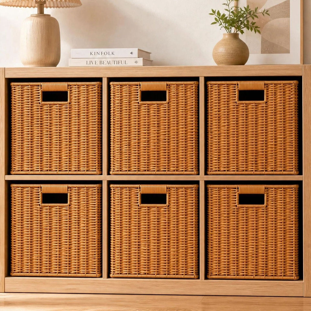 Rectangular Woven Storage Bin Bowlift