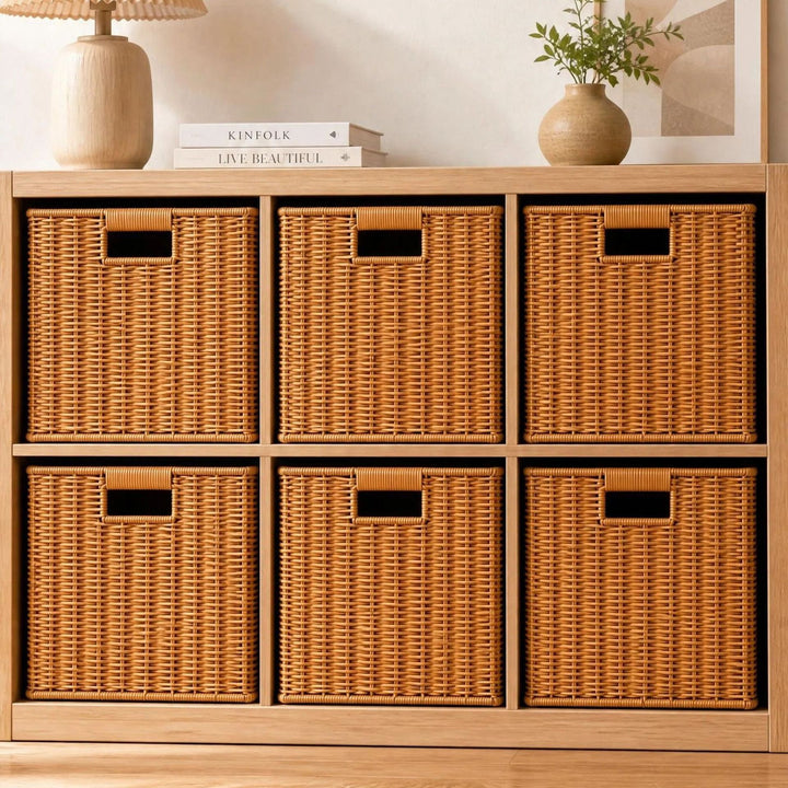Rectangular Woven Storage Bin Bowlift