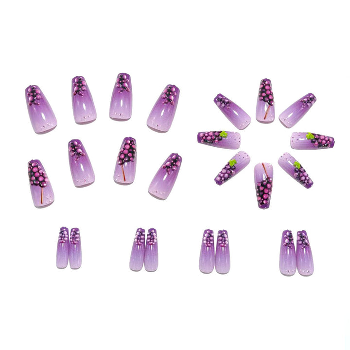 Artificial nails in fruity grape design Bowlift