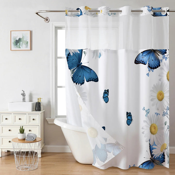 Artistic Floral Shower Curtain Bowlift