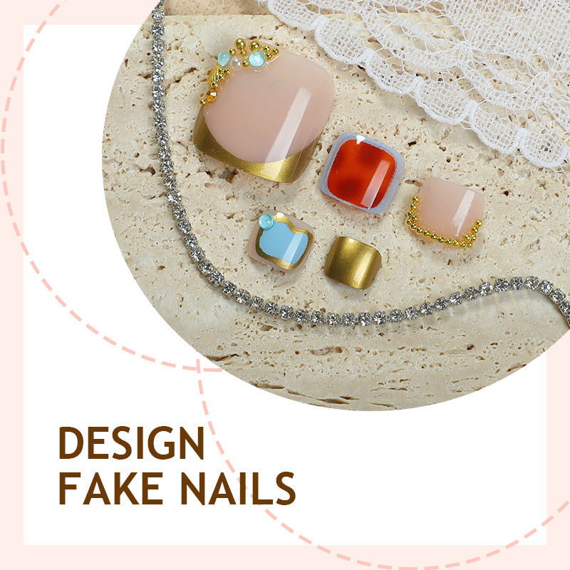Acrylic nail set with luxurious glitter and flower adornments Bowlift