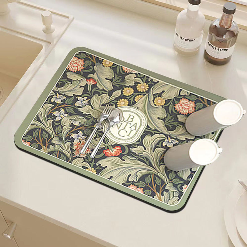 Floral Decorative Kitchen Mat Bowlift