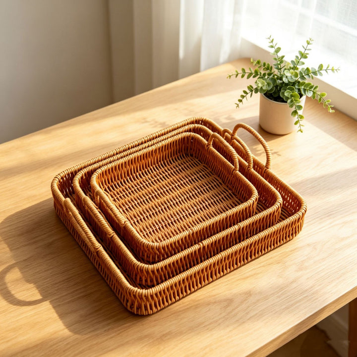 Handmade Woven Serving Tray Bowlift