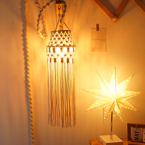 Decorative Macramé Pendant Light Bowlift