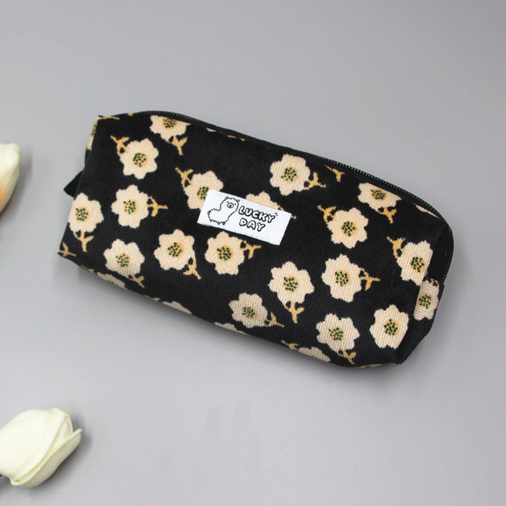 Checked Pattern Zippered Pencil Case Bowlift