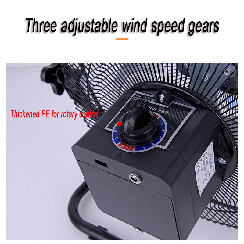 Women's Portable Solar Floor Fan with Silent Operation Bowlift