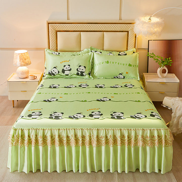 Ladies daybed cover with playful bear motif Bowlift