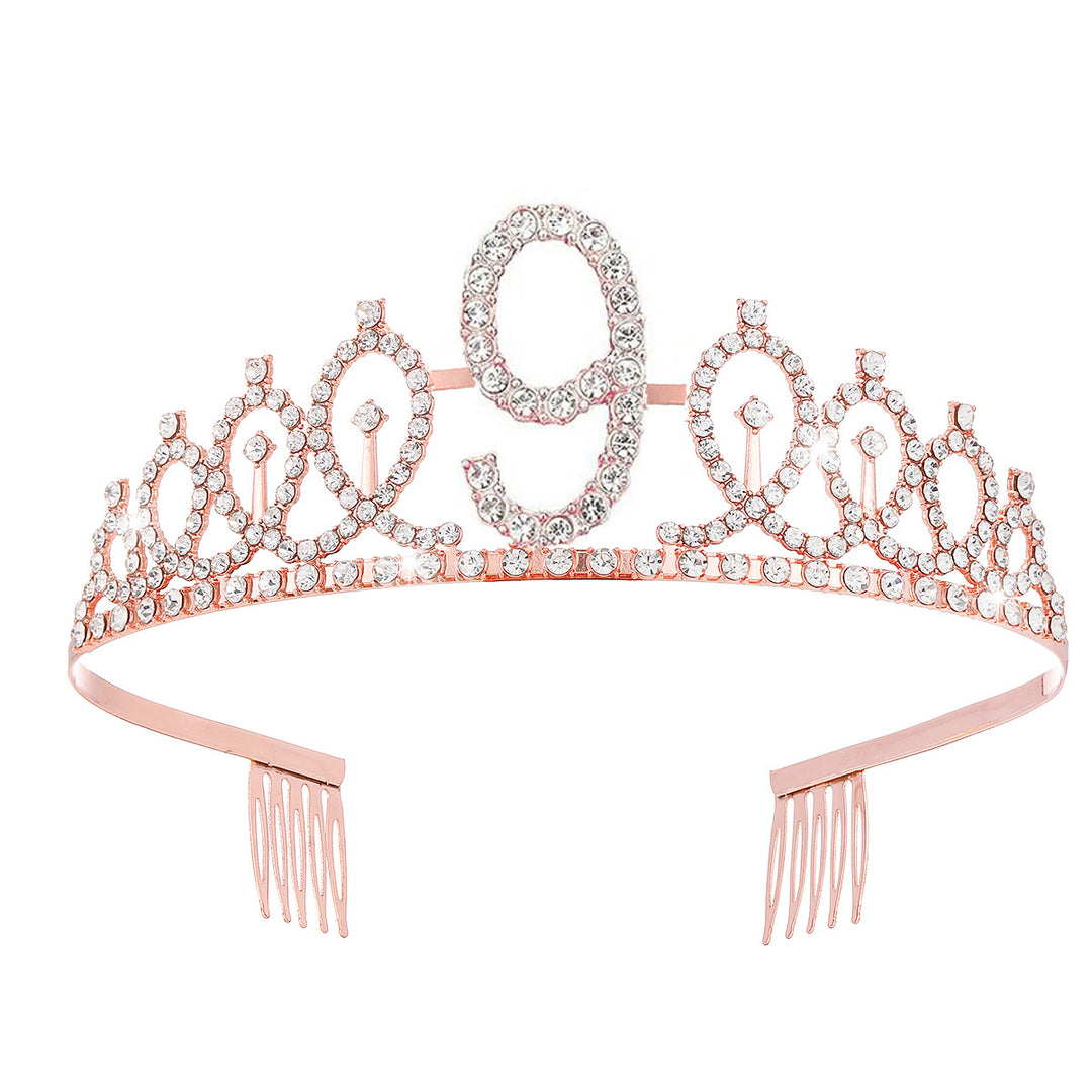 Women's Crystal-Embellished Tiara with Elegant Design Bowlift