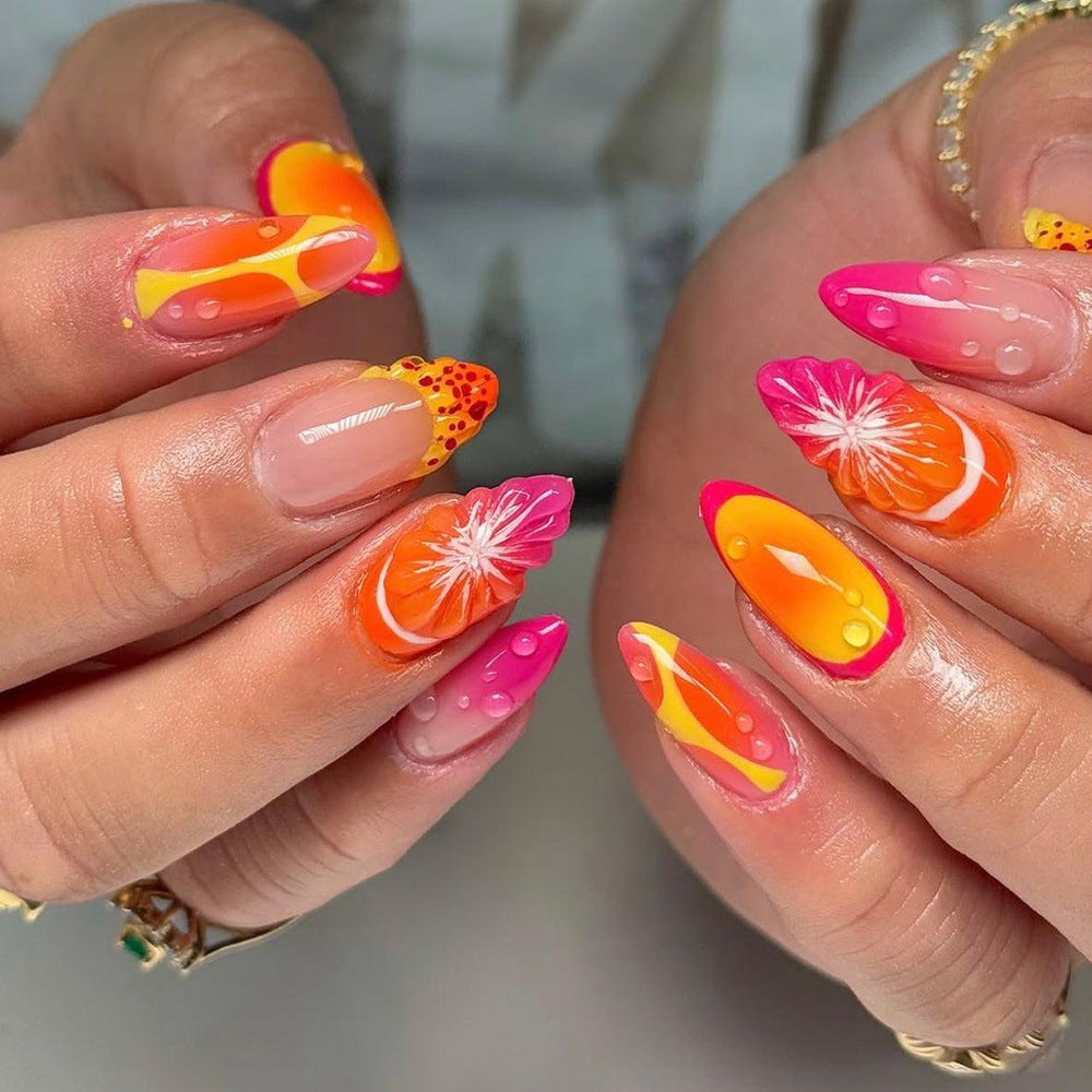 Creative 3D Nail Art with Fruity Motifs Bowlift