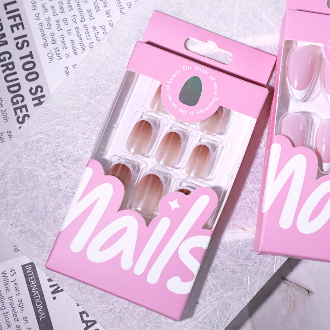 Artistic manicure with elegant French tip Bowlift