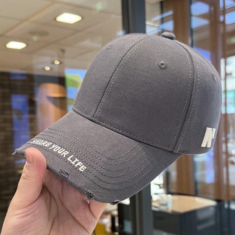 Distressed Cap with Motivational Quote