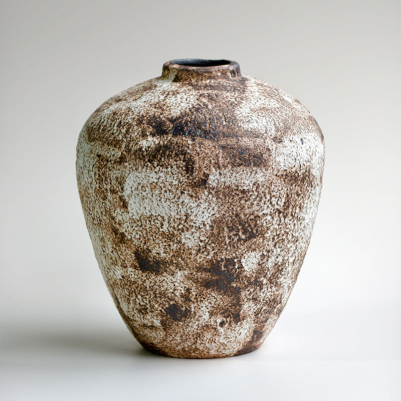 Rustic Textured Ceramic Decorative Vase