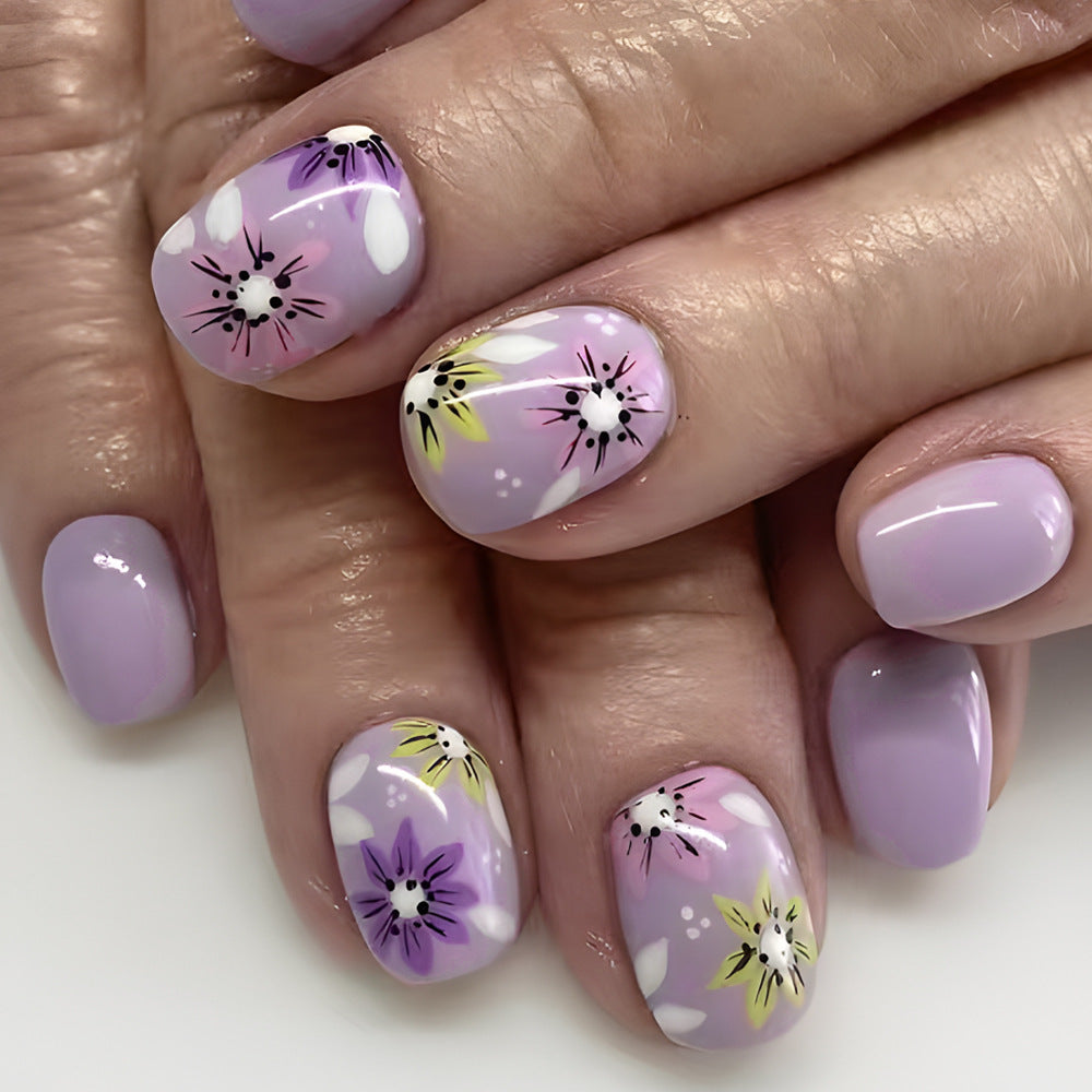 Artistic Floral Design Press-On Nails Bowlift 1787542773