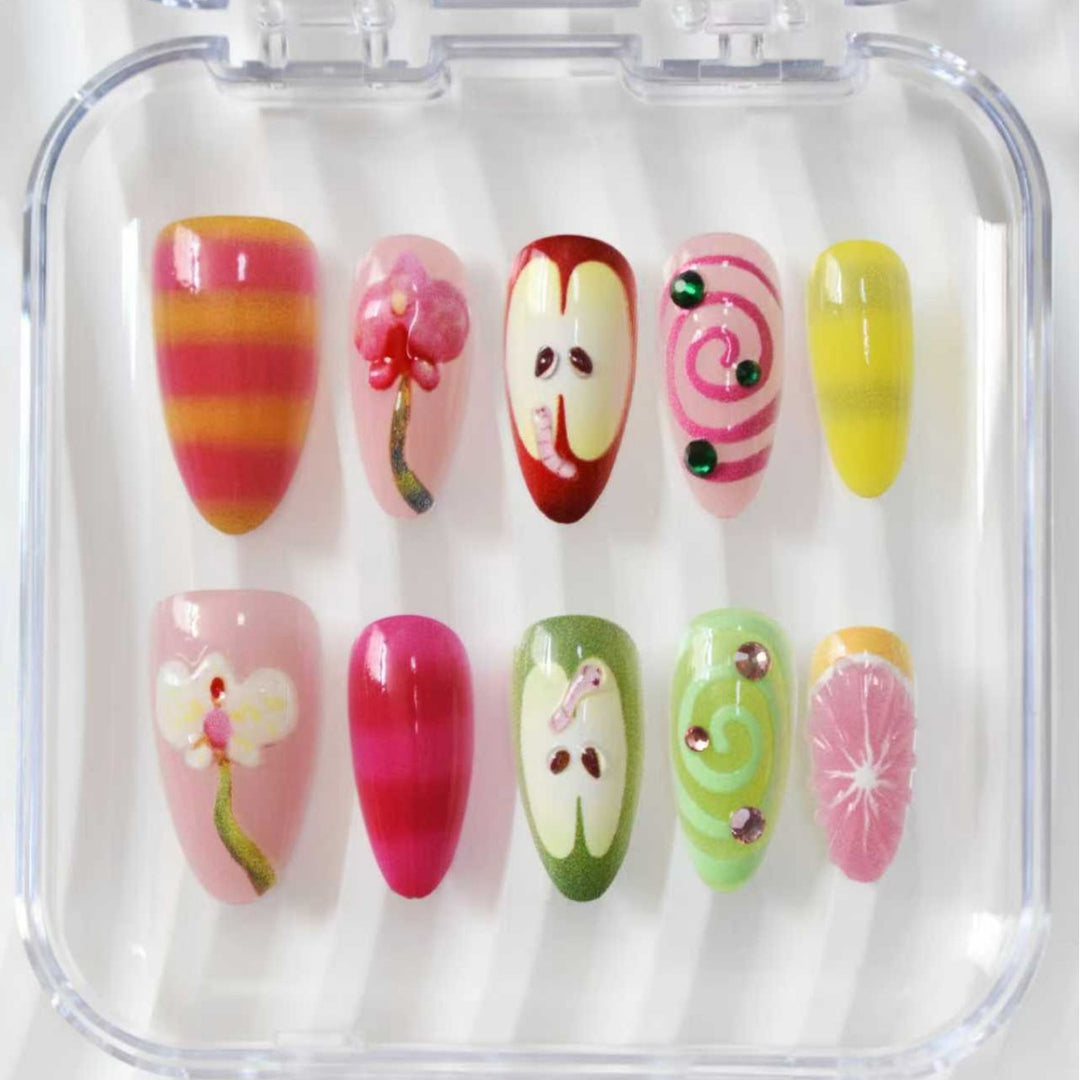 Artistic 3D Fruit Nail Design Bowlift