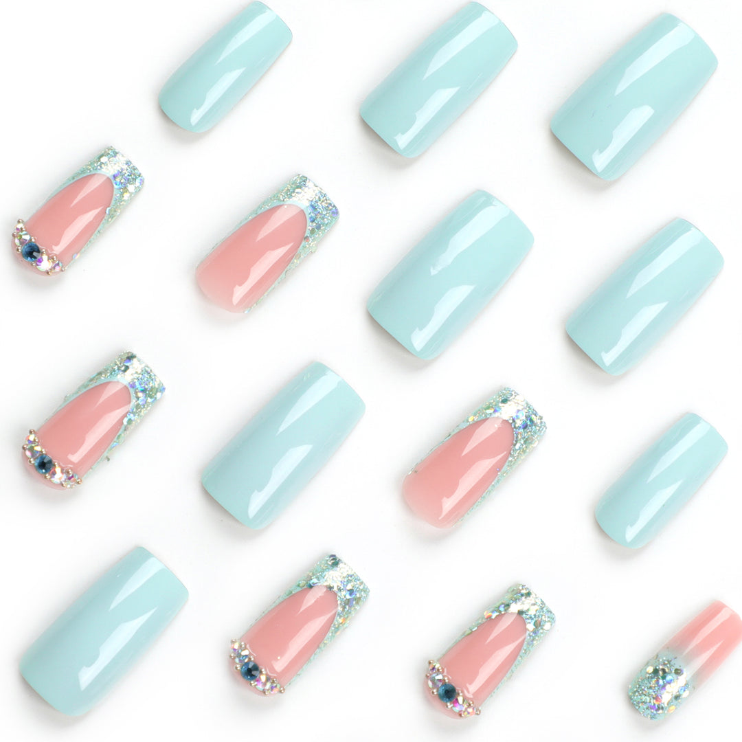 Sparkling nail art with creative rhinestone decorations Bowlift