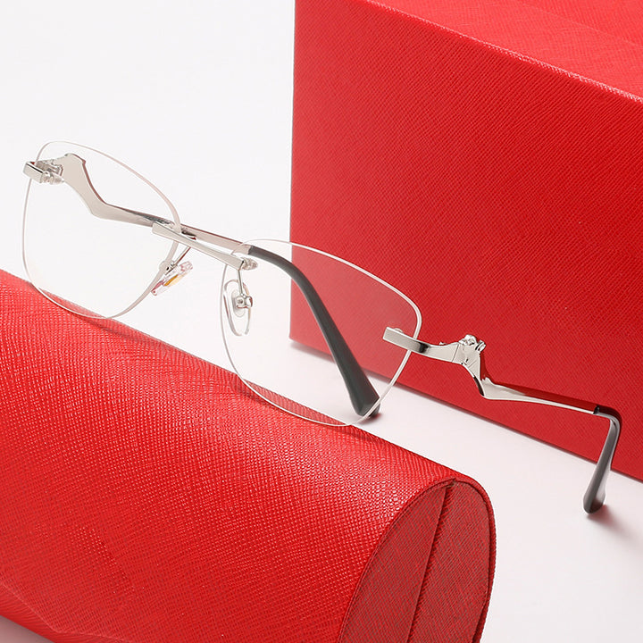 Women's fashionable sunglasses with asymmetrical frame and comfortable nose pads Bowlift