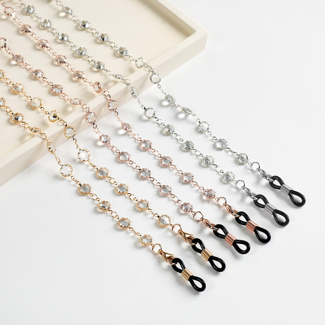 Gemstone-Embellished Eyewear Chain Bowlift