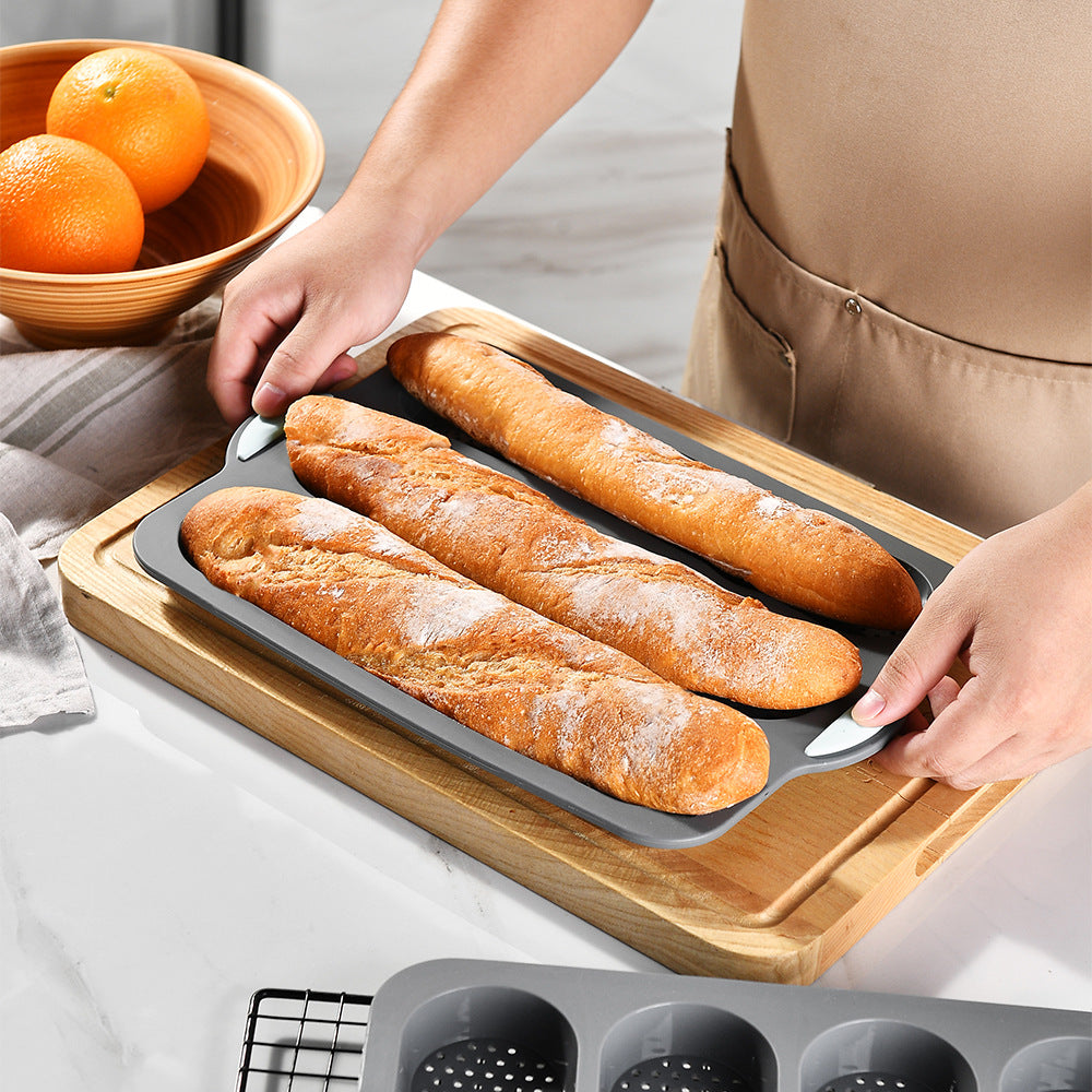 Silicone Bread Baking Pan with Non-Stick Coating and Sturdy Handles Bowlift