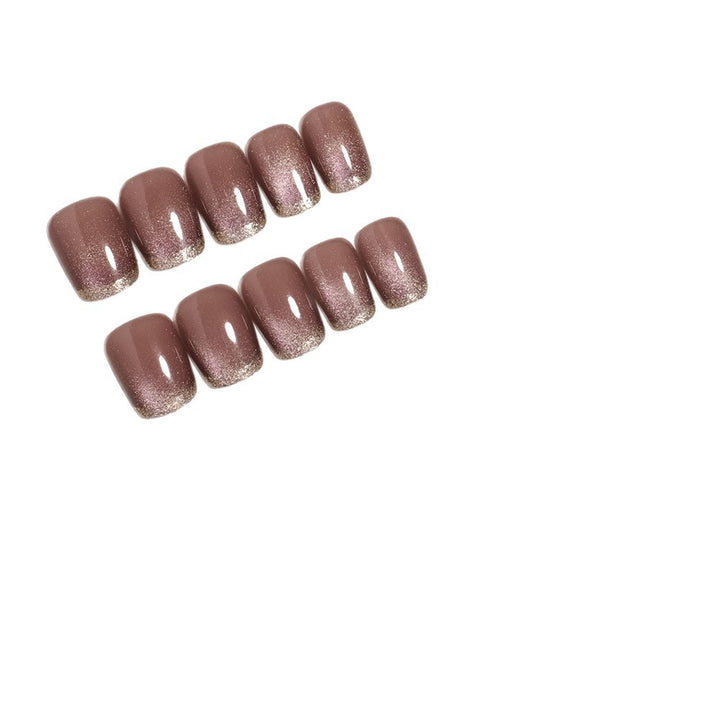 Glamorous Press-On Nail Set with Glitter Tips Bowlift