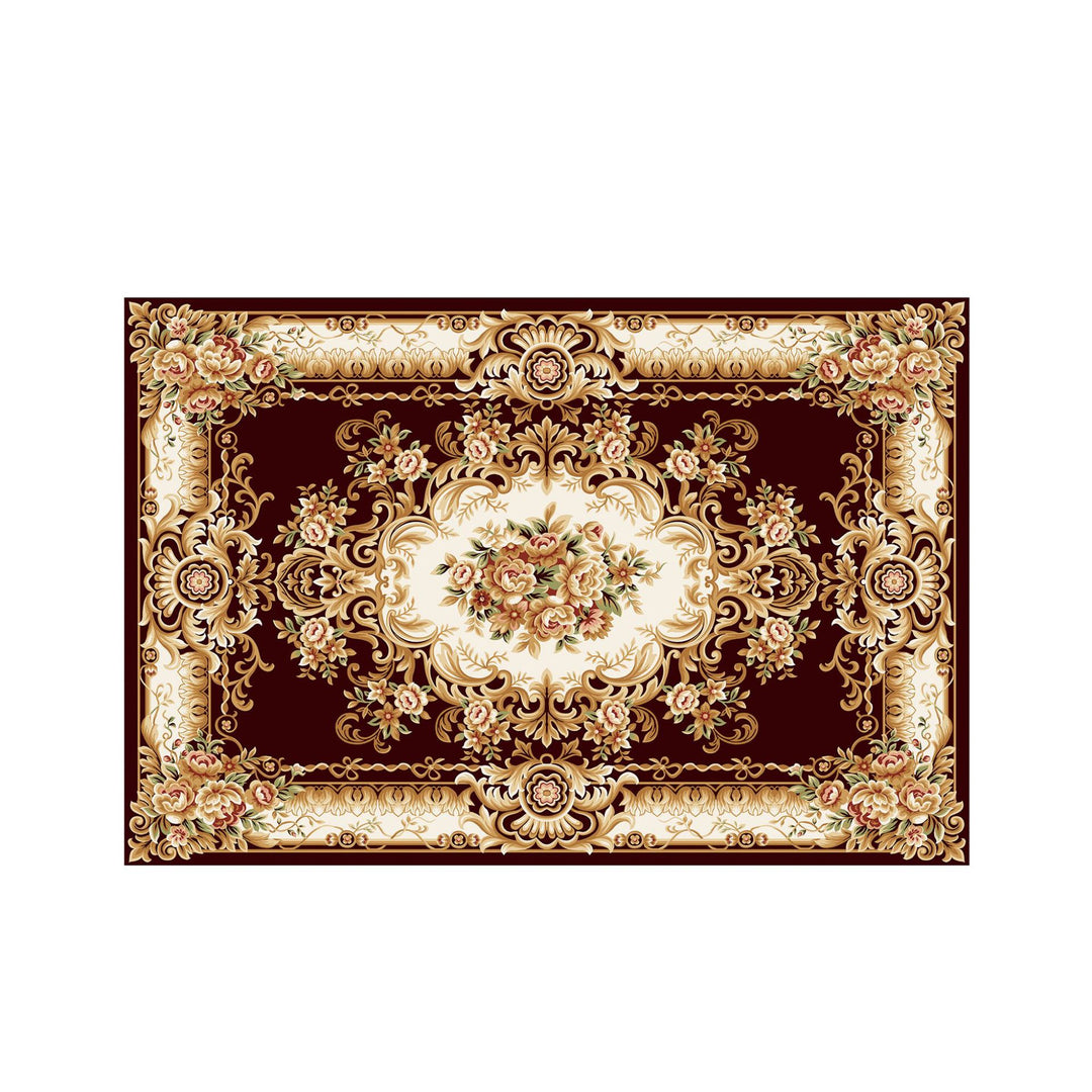 Vintage Floral Design Bath Mat Bowlift