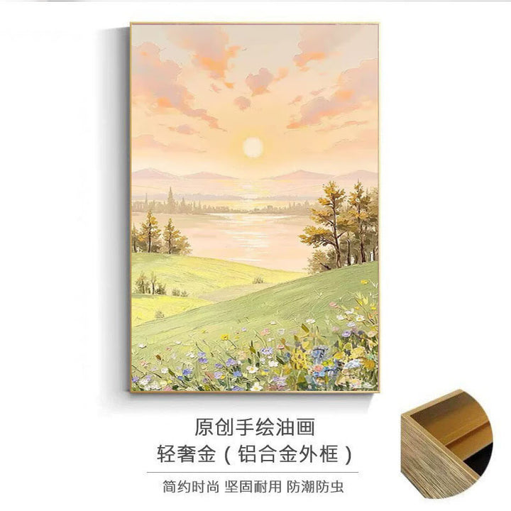 Framed Landscape Oil Painting