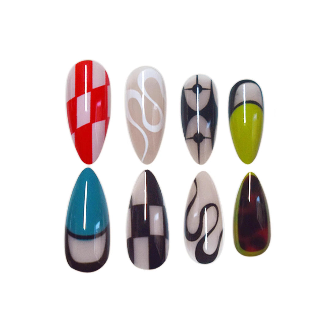 Artistic Stiletto Press-On Nail Art Bowlift