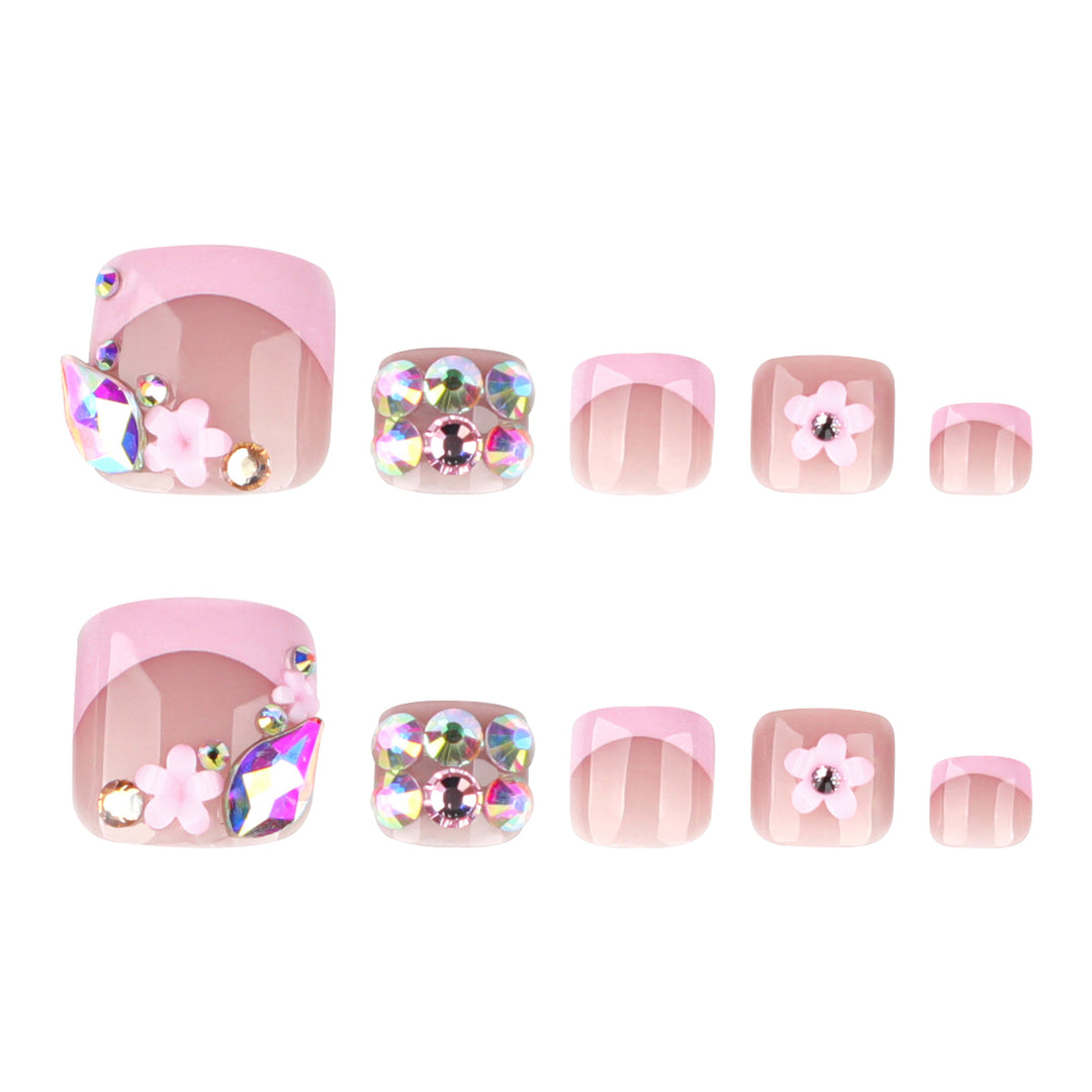 Artful toenail designs with colorful accents and glitter Bowlift