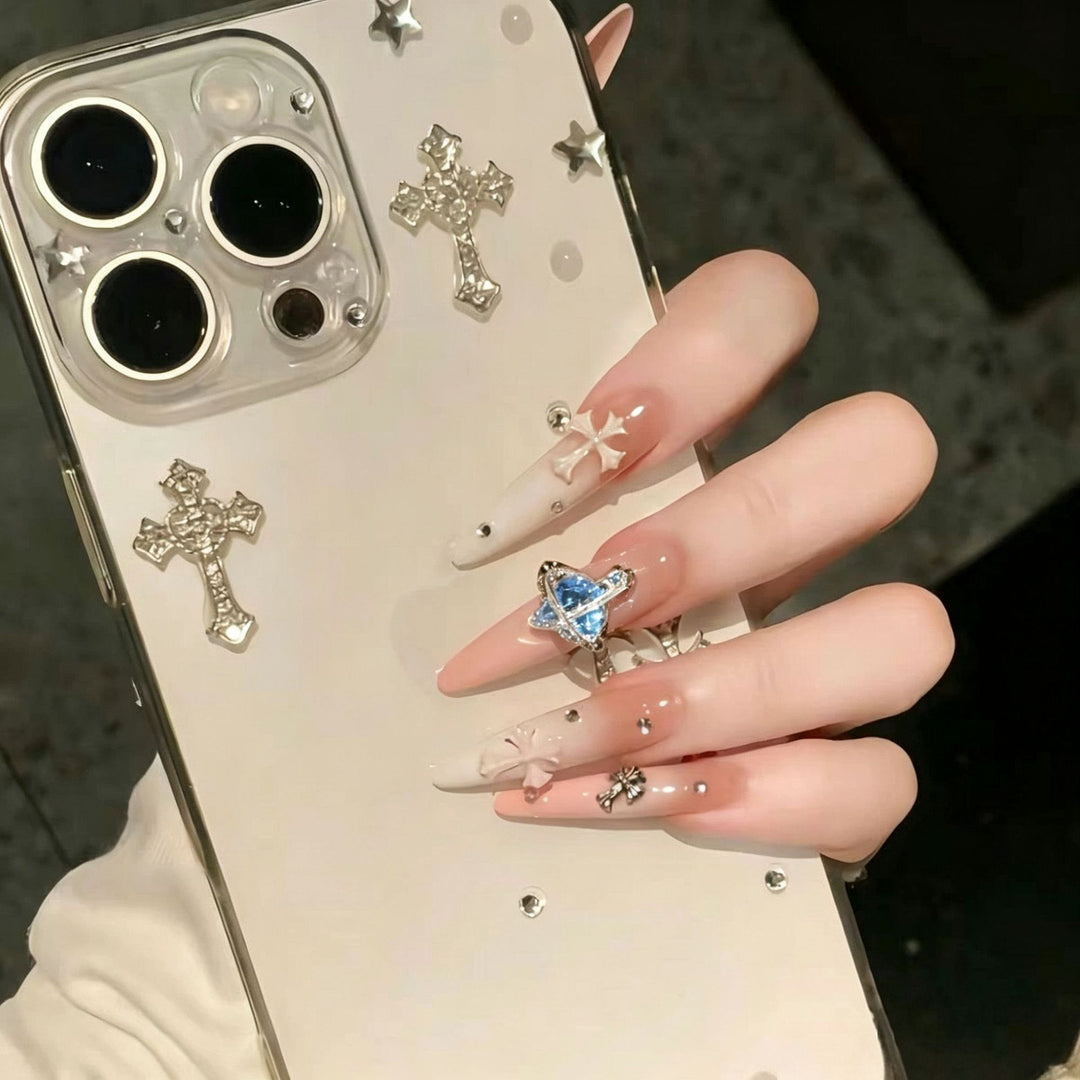 Artistic Nail Design with Decorative Elements Bowlift