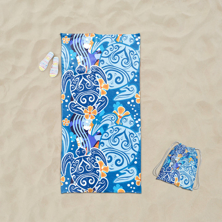 practical beach towel with integrated tote bag design Bowlift
