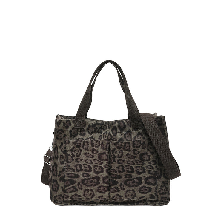 WoChic Leopard Print Utility Tote Bag Bowlift
