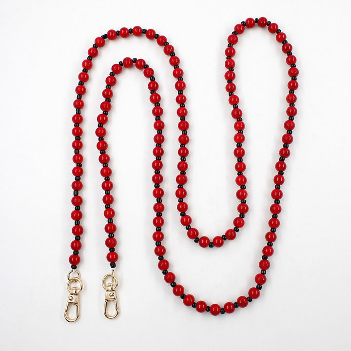 Heart-Designed Beaded Eyewear Chain Bowlift