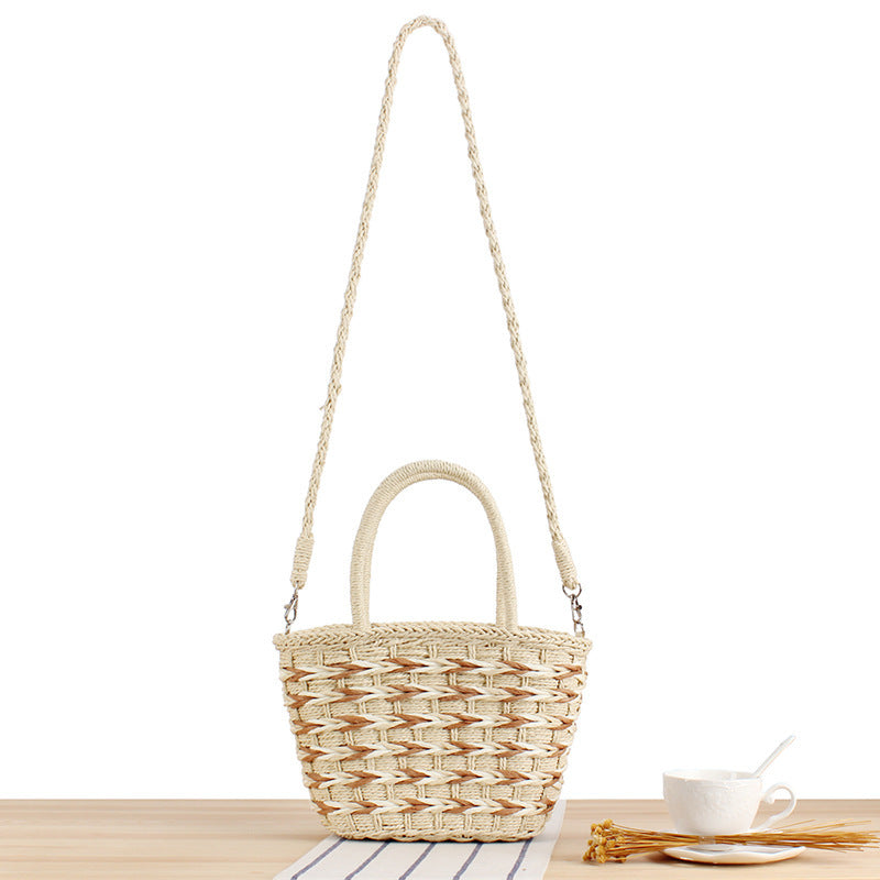 Hand-knotted basket bag with practical carrying handles Bowlift