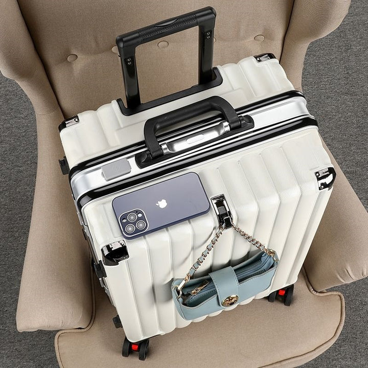 Hard Shell Trolley With Integrated Usb Charging Port And Multifunctional Storage Bowlift