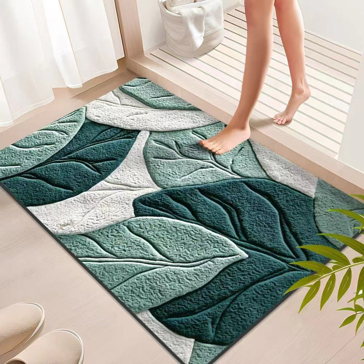 Floral Textured Indoor Mat Bowlift