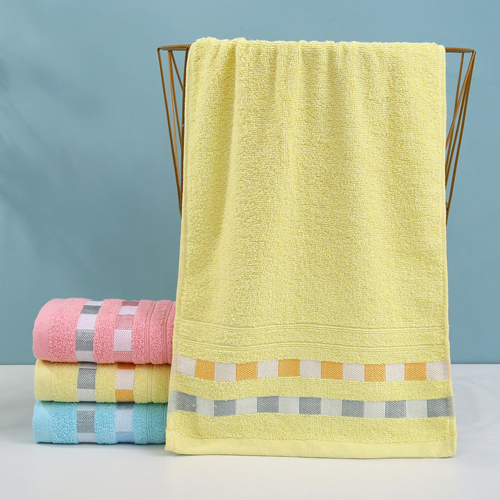 Luxury terry towel with modern check pattern Bowlift